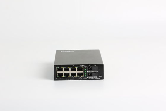 Optique de fibre de HiOSO 10/100/1000Mbps 1310nm aux ports du convertisseur 8 d'Ethernet