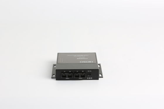 Noir simple de convertisseur de médias de fibre de connecteur de HiOSO DC12V RJ45