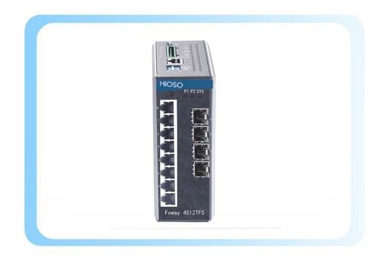 4 1000M SFP 8 ports du commutateur 12 de 10/100/1000M Ports Ethernet Rail