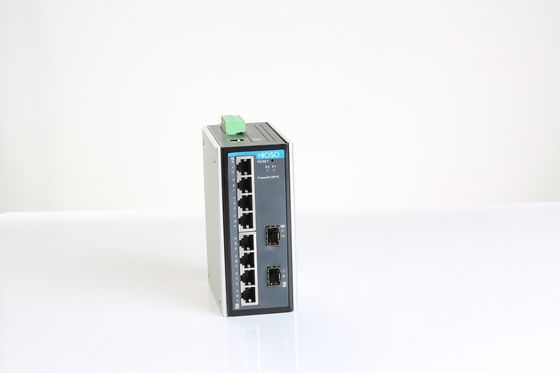 2 commutateur d'Ethernet de rail du vacarme RJ45 de 1000M SFP 8 10/100/1000M industriel