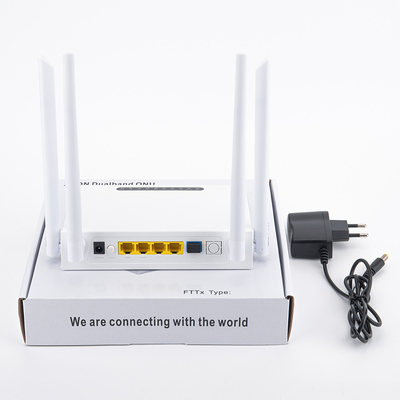 HiOSO Dual Band ONU 4GE WIFI Boîtier en plastique XPON ONU pour la solution FTTH FTTO