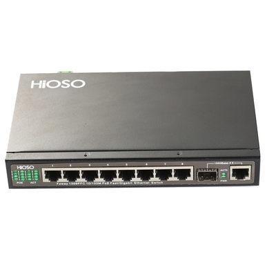 Ports du réseau 8 de commutateur d'Ethernet de Poe avec 1 gigabit DC48V gauche combiné